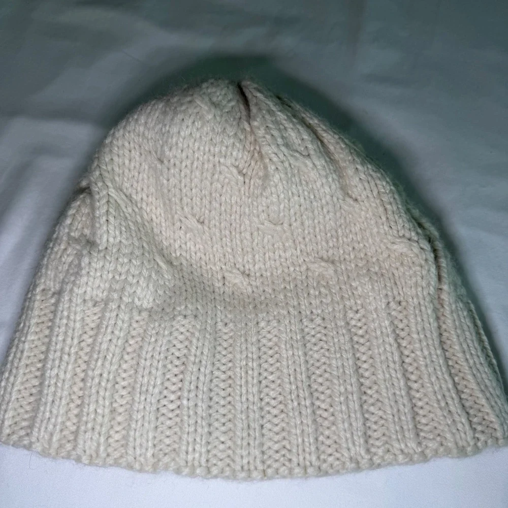 Columbia Youth Cable Knit Fleece Lined Beanie Cream One Size OS